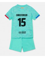 Barcelona Andreas Christensen #15 Alternativní dres pro děti 2023-24 Krátký Rukáv (+ trenýrky)